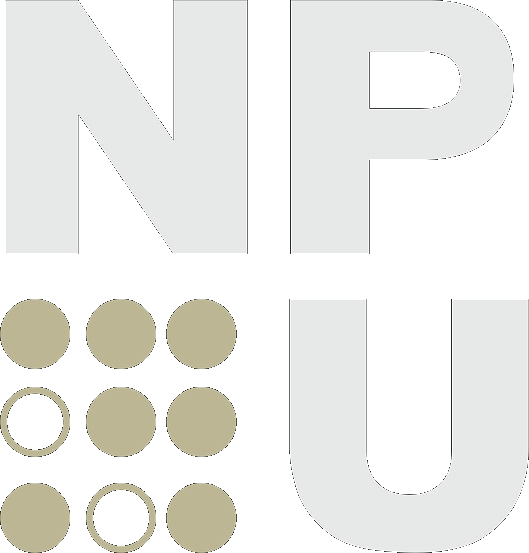 NPU:s logga inverterad