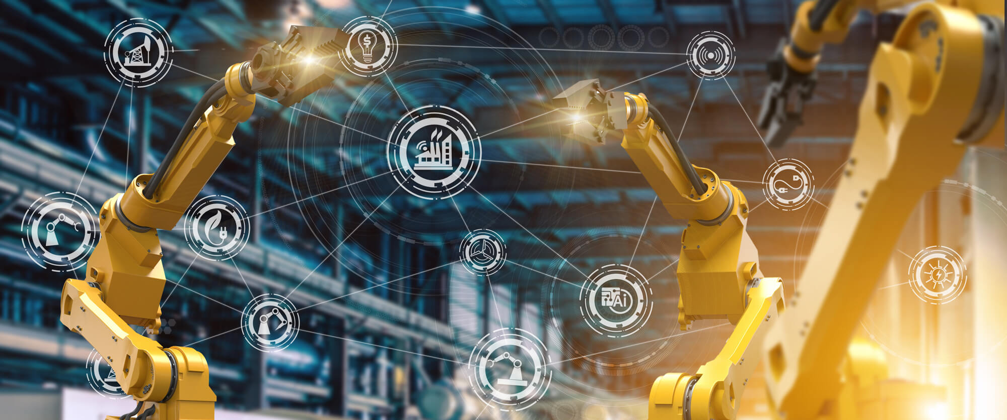 Digital tvilling applicerad på flera robotarmar